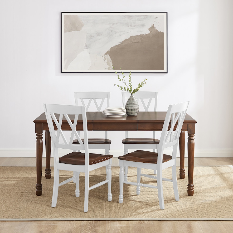 gracie brown white  pc dining room   