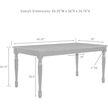 gracie brown white  pc dining room   
