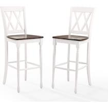 gracie white  pack bar stools   