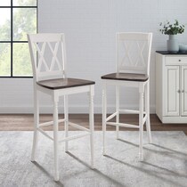 gracie white bar stool   