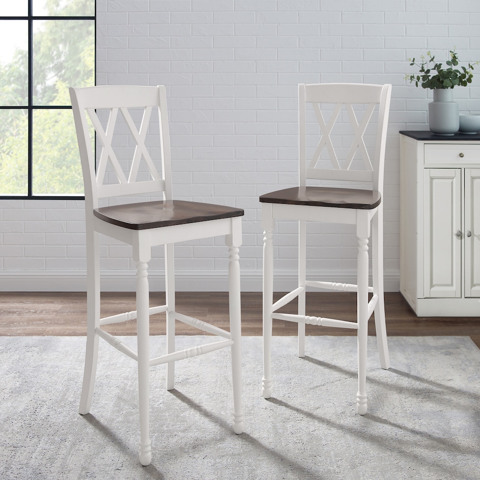 gracie white bar stool   