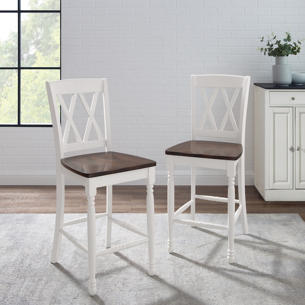 gracie white counter height stool   