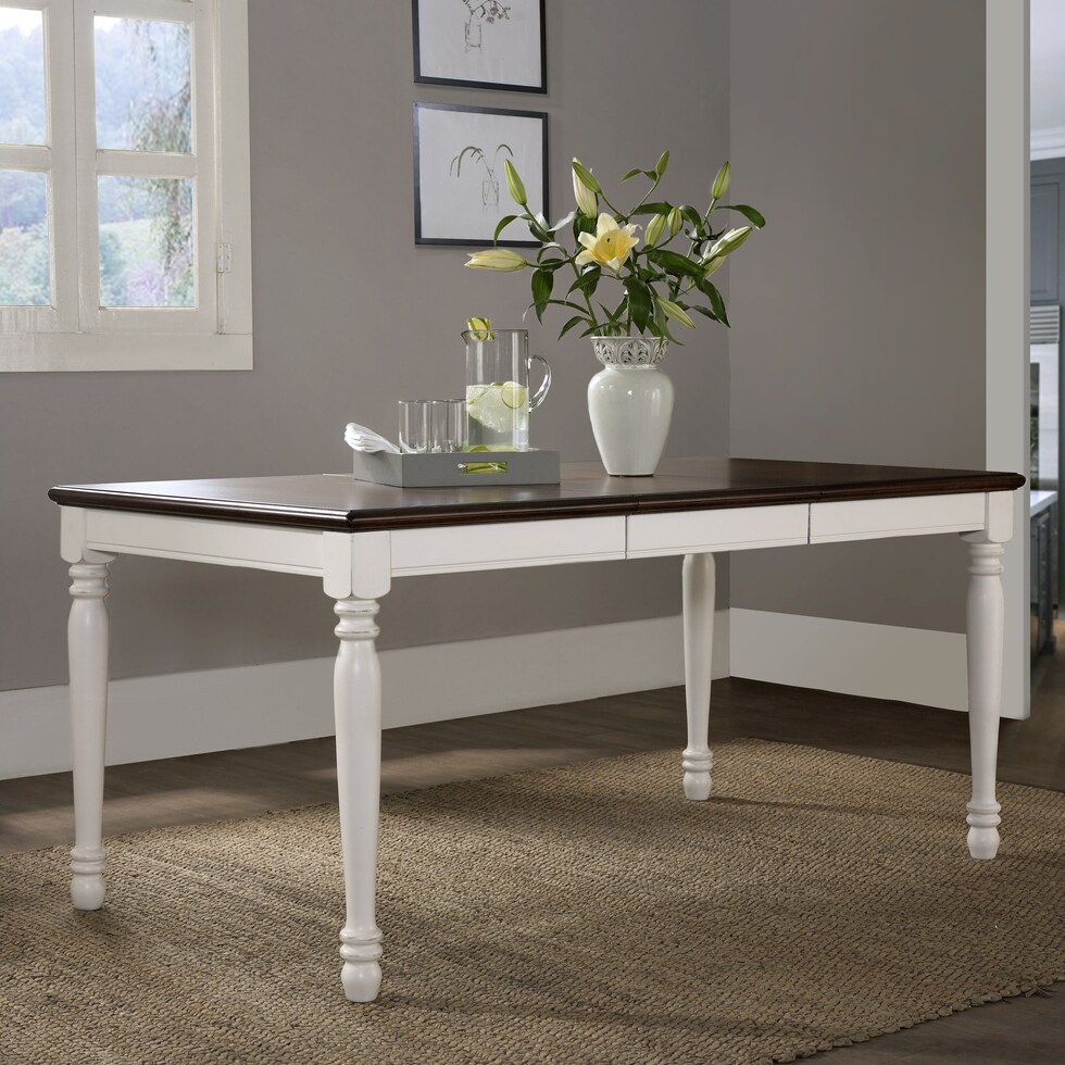 gracie white dining table   