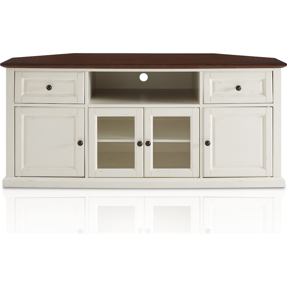 gracie white tv stand   