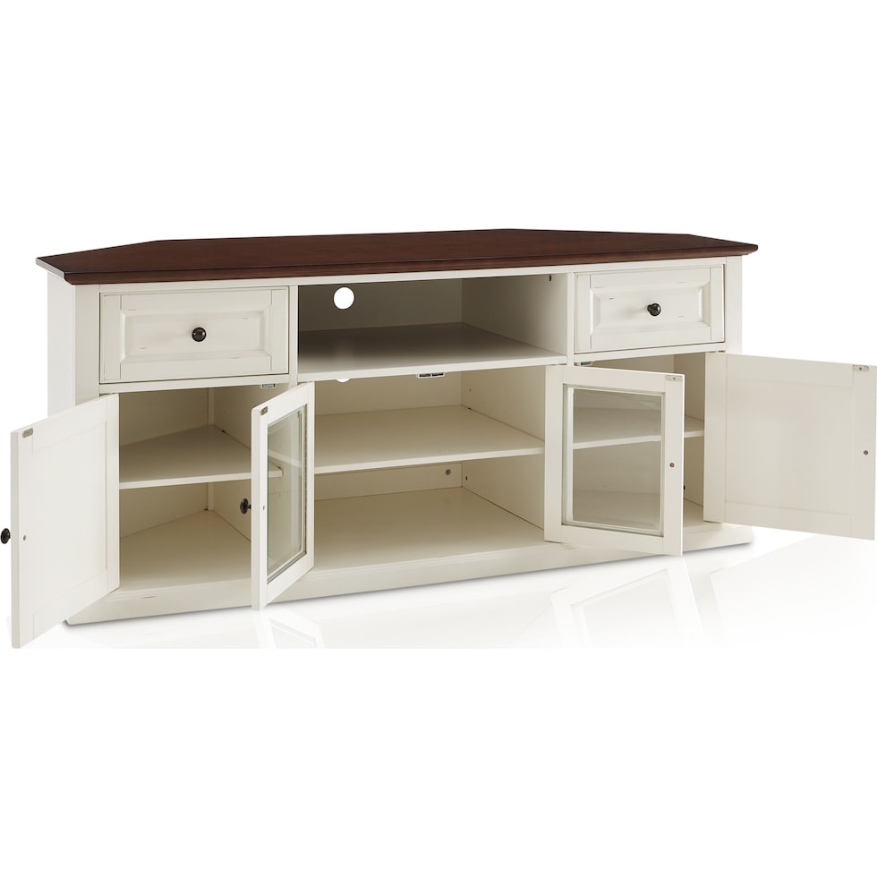 gracie white tv stand   