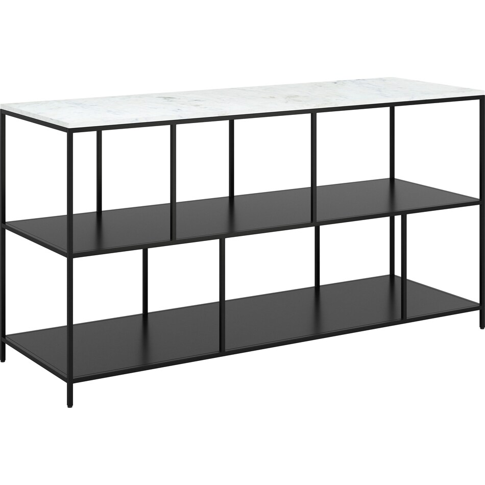 grail white black console table   