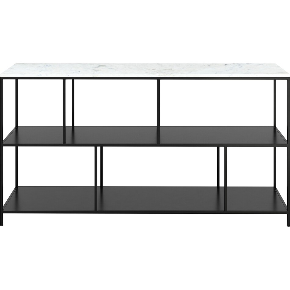 grail white black console table   