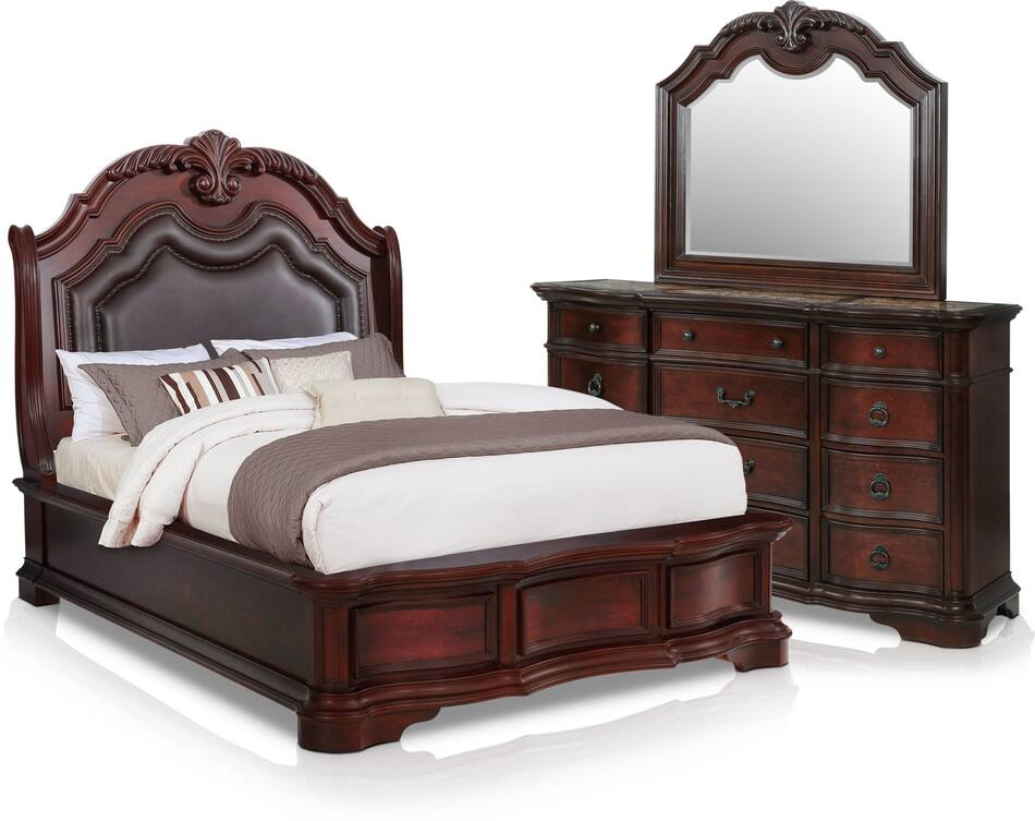 Gramercy Park 5Piece Queen Bedroom Set with Dresser and Mirror