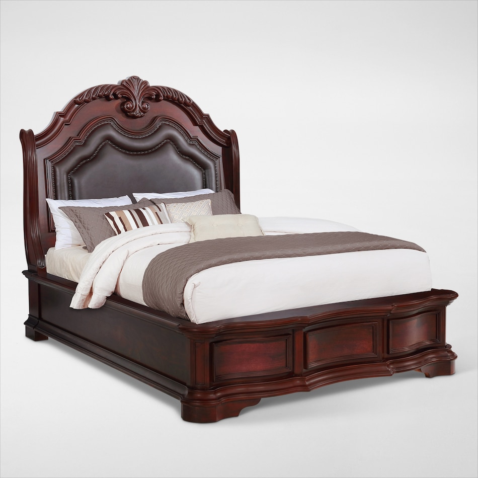 Gramercy Park 6Piece Queen Bedroom Set with Nightstand, Dresser and Mirror Mahogany Value