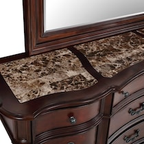 gramercy park dark brown dresser and mirror   