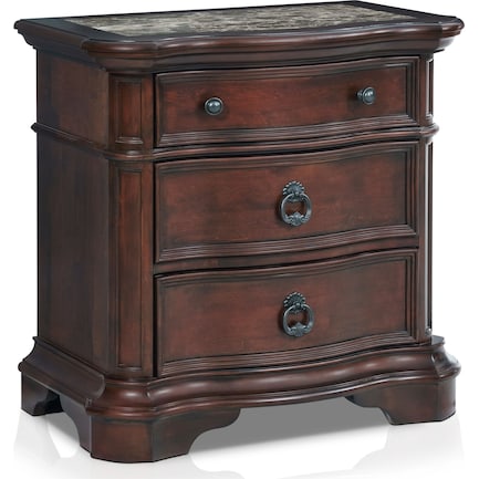 Gramercy Park Nightstand with USB Charging - Mahogany