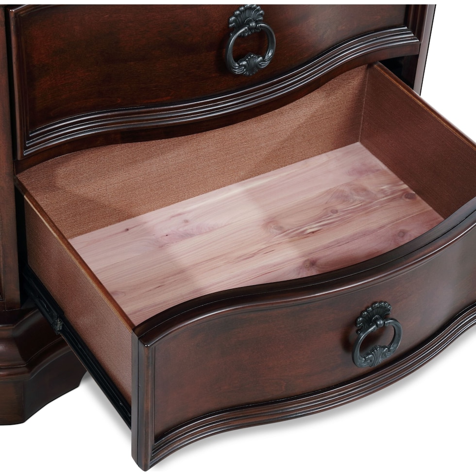 gramercy park dark brown nightstand   