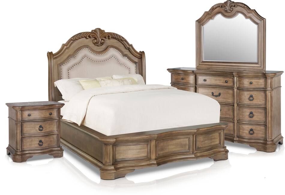 Gramercy Park 6Piece Queen Bedroom Set with Nightstand, Dresser and