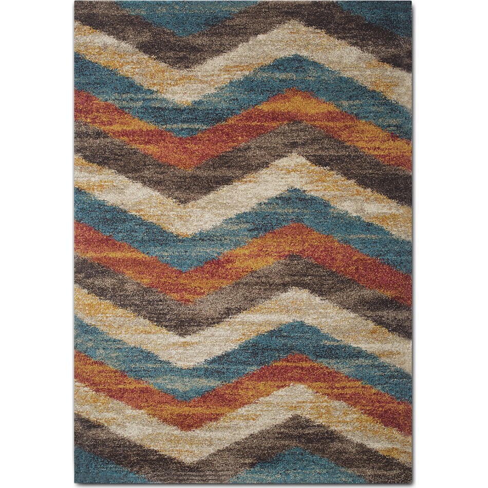 Granada Area Rug Blue and Rust Value City Furniture