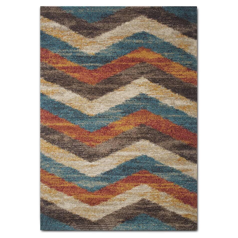 Granada Area Rug Blue and Rust Value City Furniture