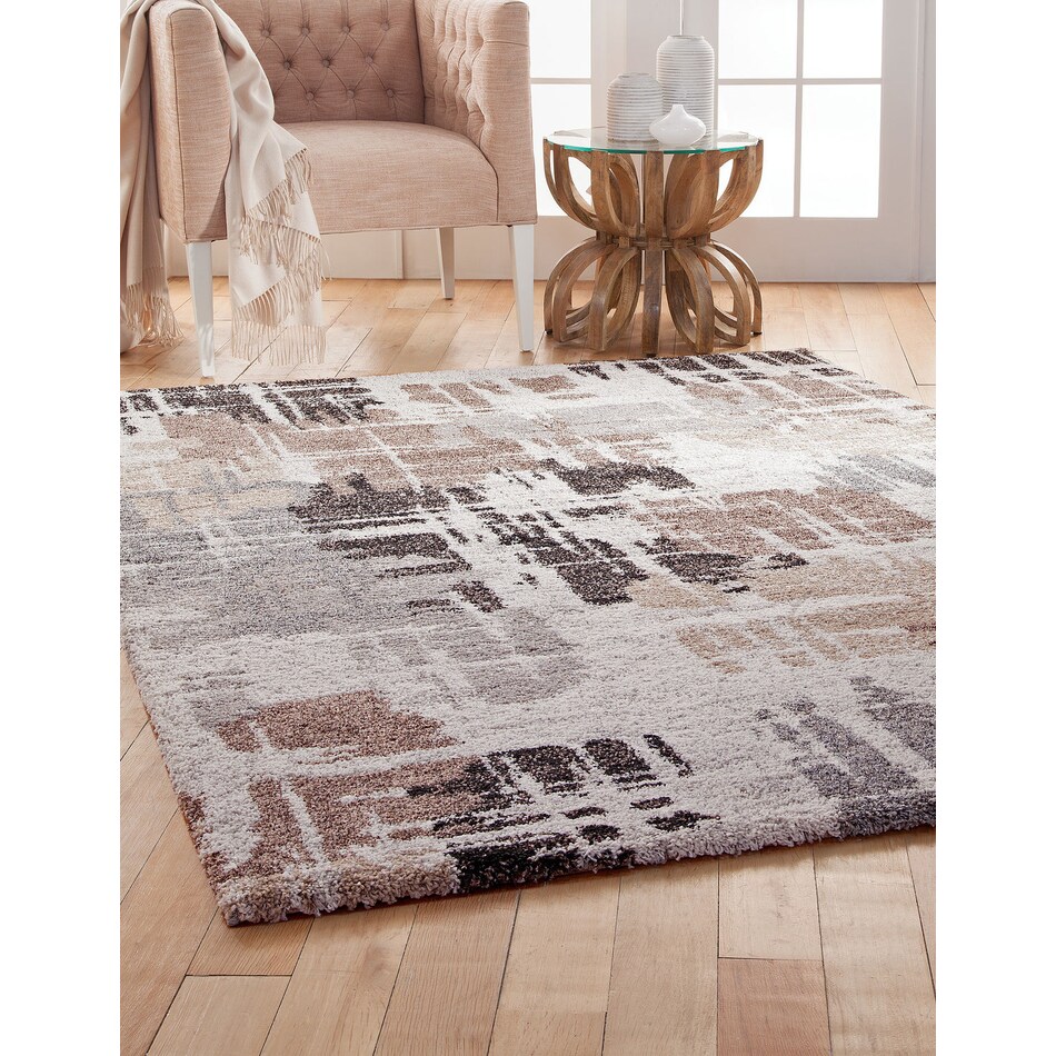 Granada Area Rug - Brown and Gray | Value City Furniture