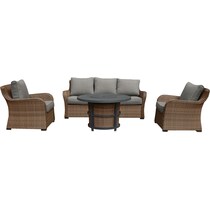 grand haven gray outdoor sofa set   