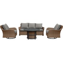 grand haven gray outdoor sofa set   