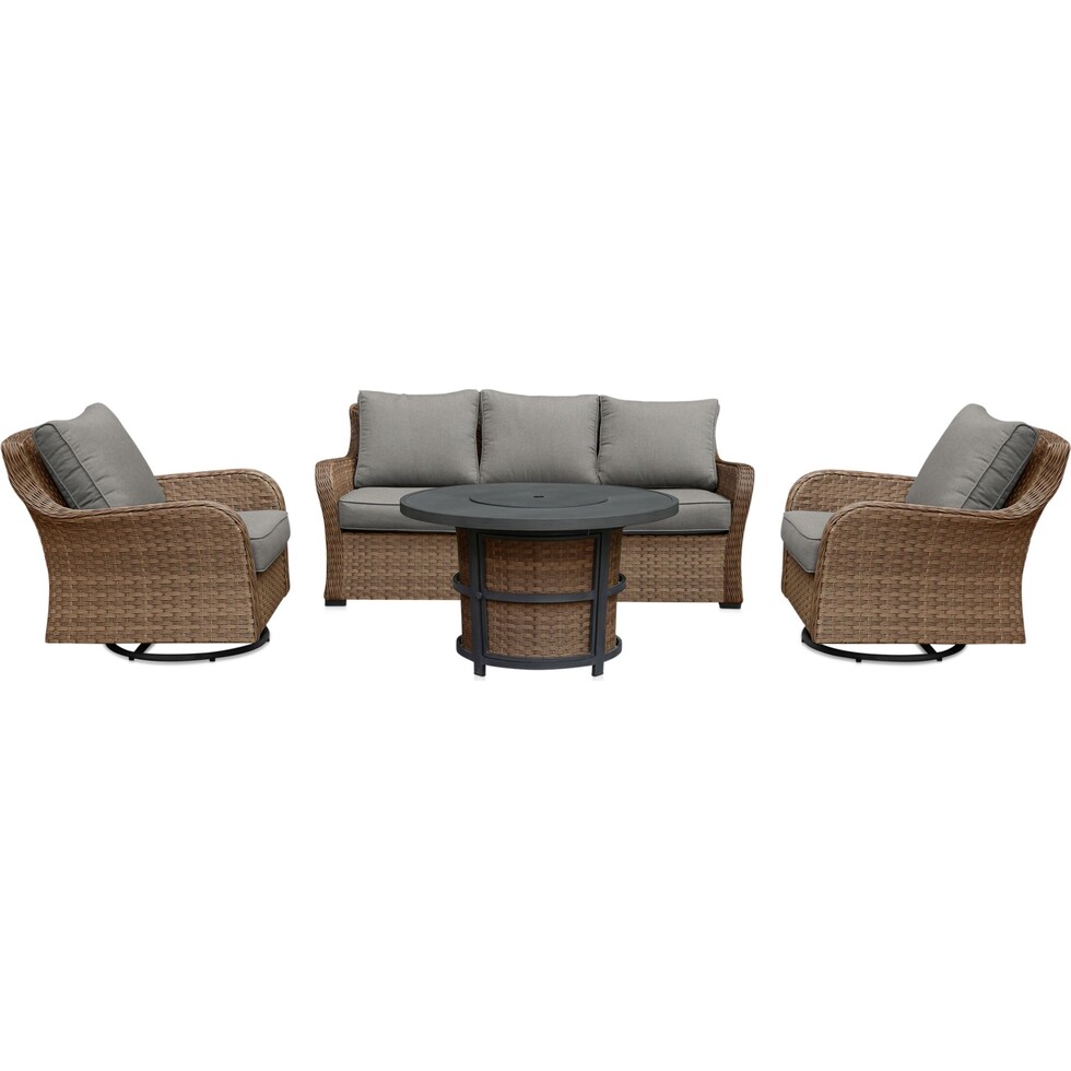 grand haven gray outdoor sofa set   