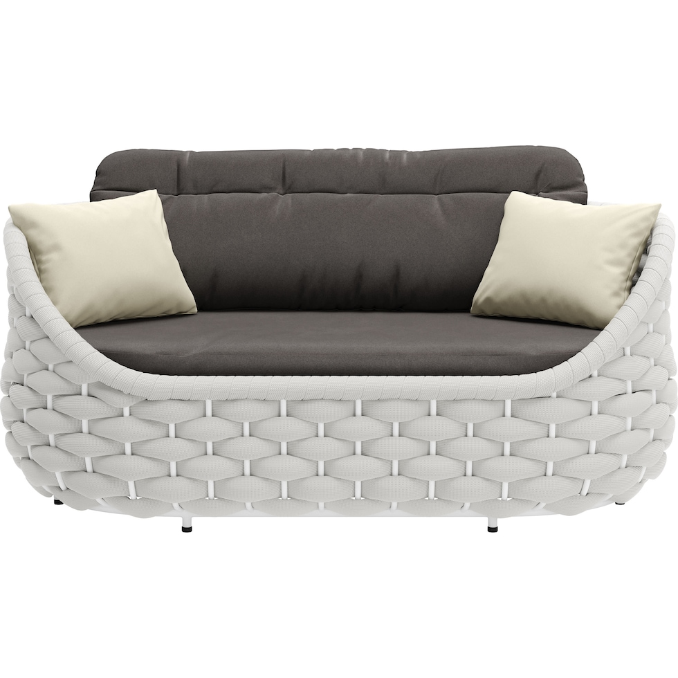 grand isle gray outdoor loveseat   