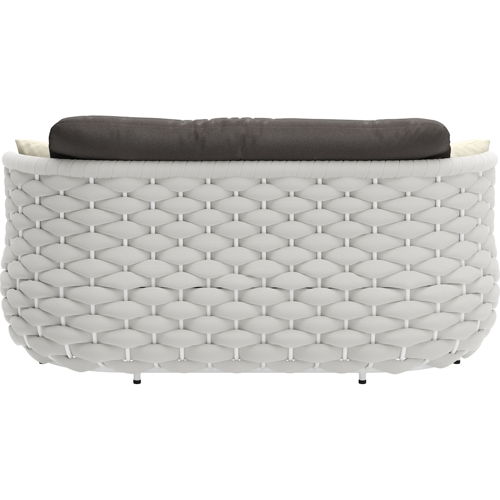 grand isle gray outdoor loveseat   