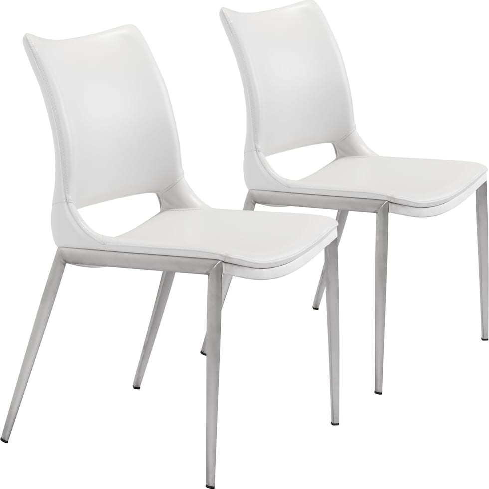 granger white dining chair   