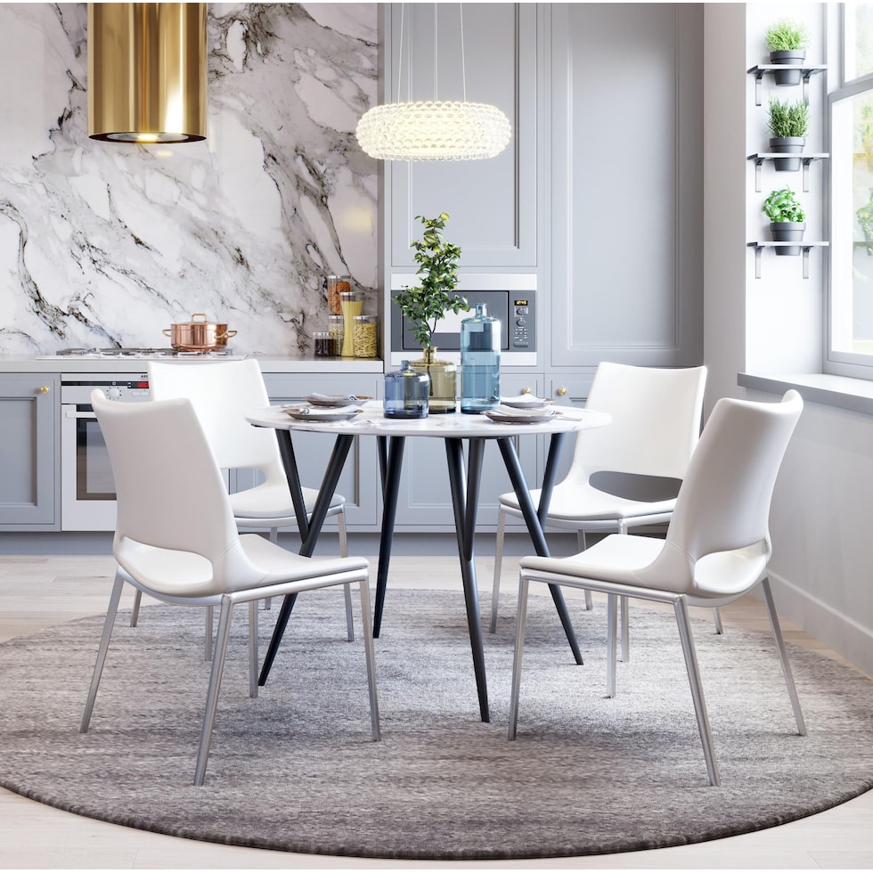 granger white dining chair   