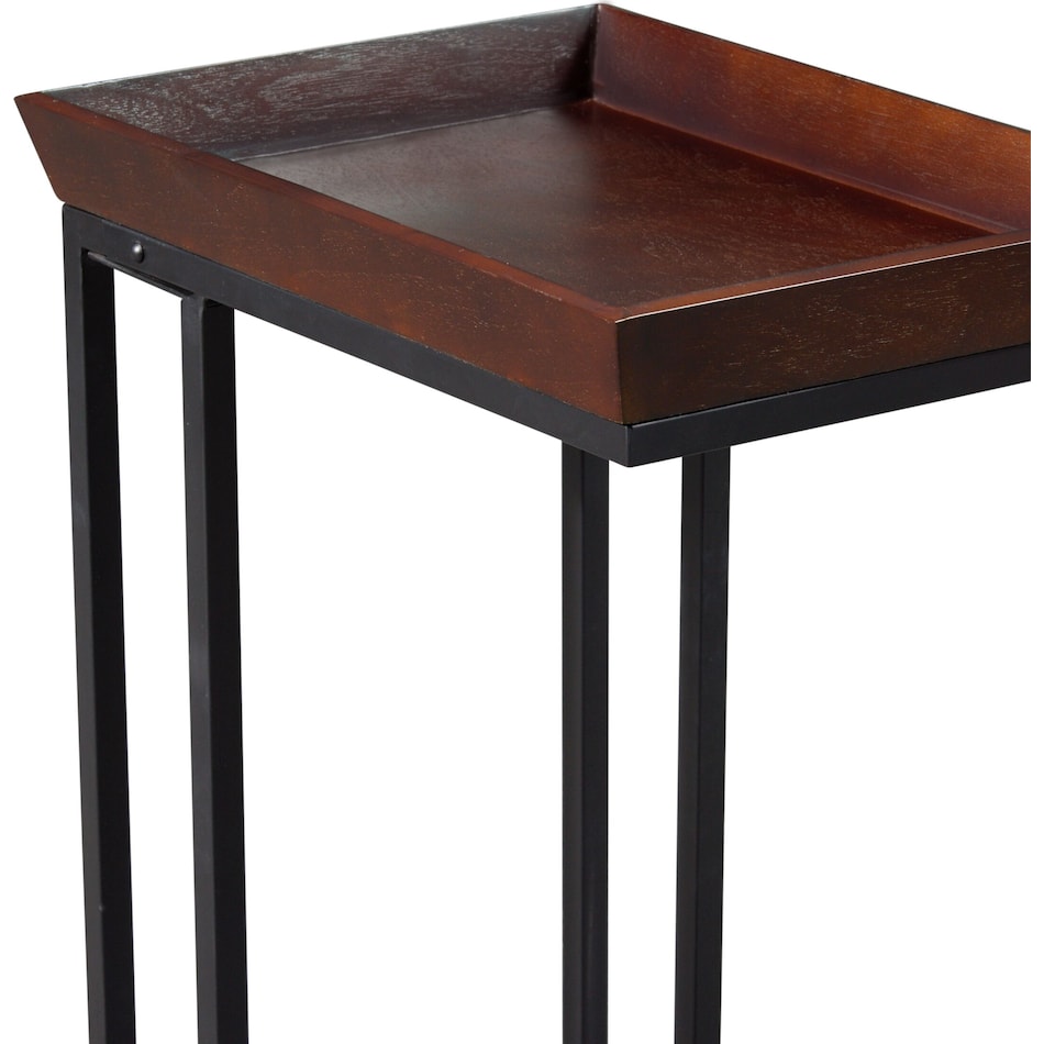 grant dark brown chairside table   