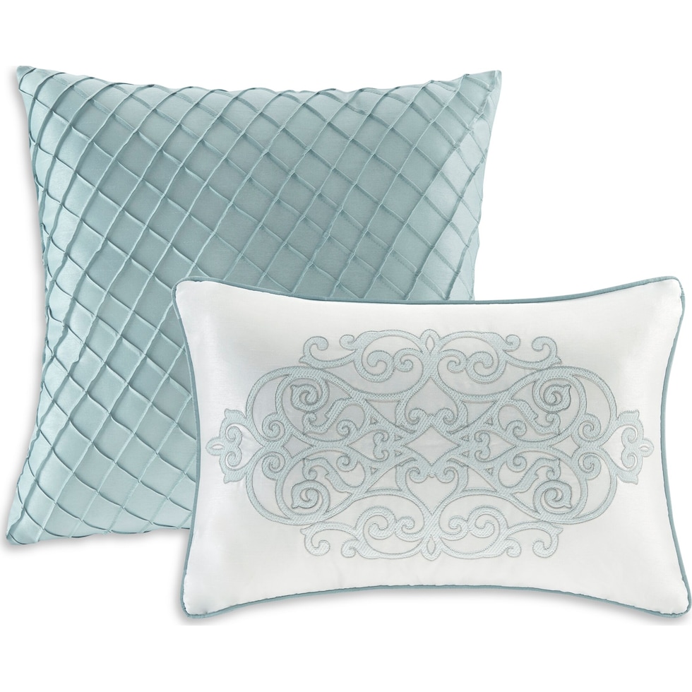 granville blue california king bedding set   
