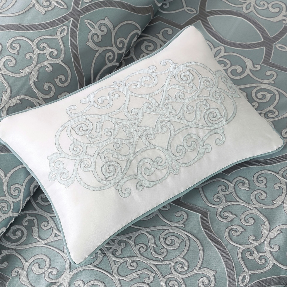 granville blue california king bedding set   