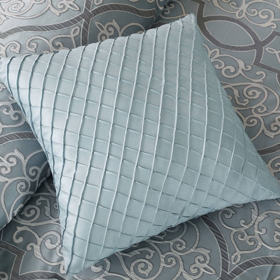 granville blue california king bedding set   