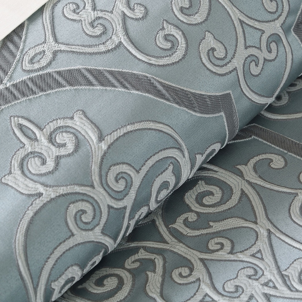 granville blue california king bedding set   