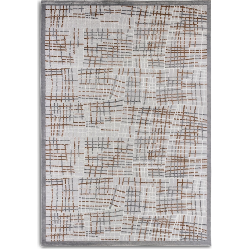 graphic gray and brown area rug  x    