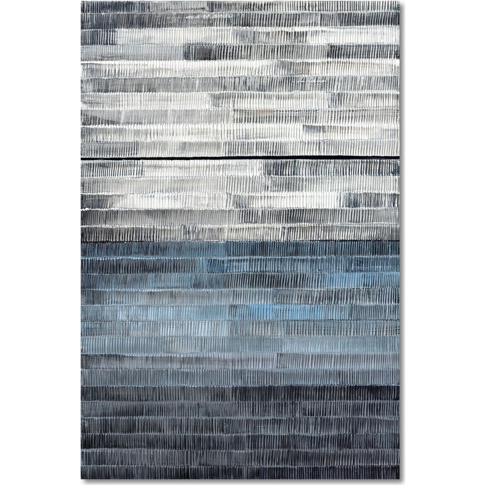 gray to blue gray and blue wall art   