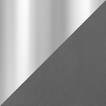 gray vegan leather chrome swatch  