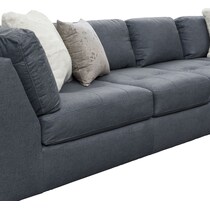 gray  pc sectional with right facing chaise and ottoman   