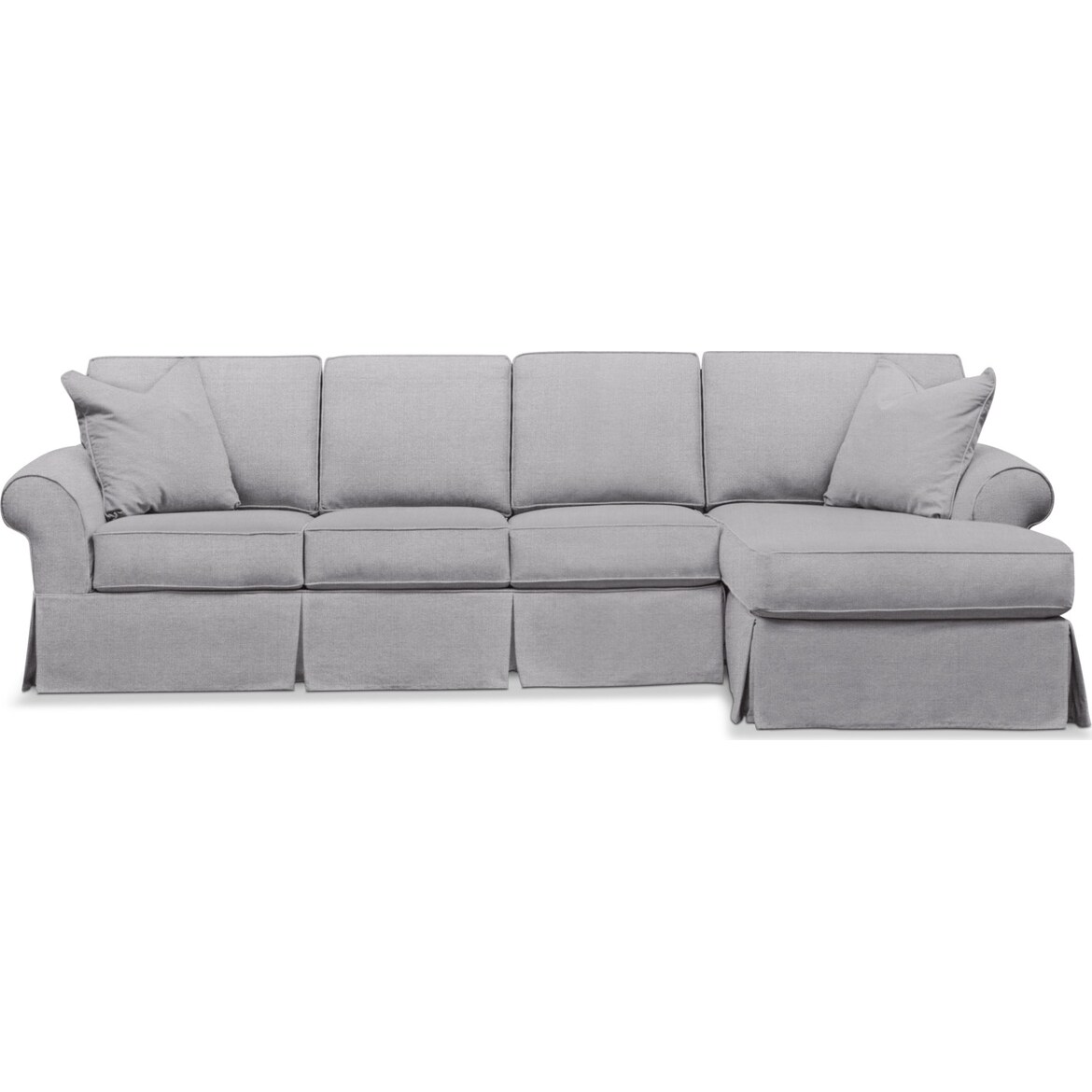 Sawyer 2Piece Large Slipcover Sectional with Chaise Value City