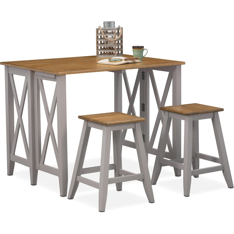 gray  pc counter height dining room   