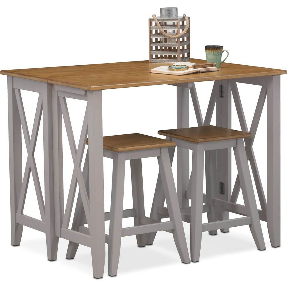 gray  pc counter height dining room   