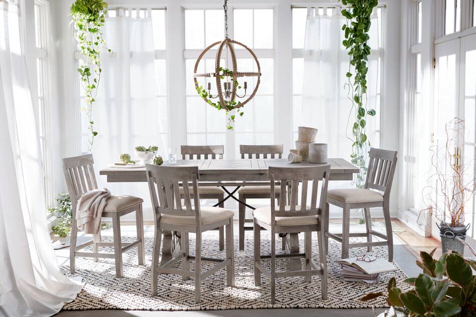 Charthouse CounterHeight Dining Table and 6 Stools Value City Furniture