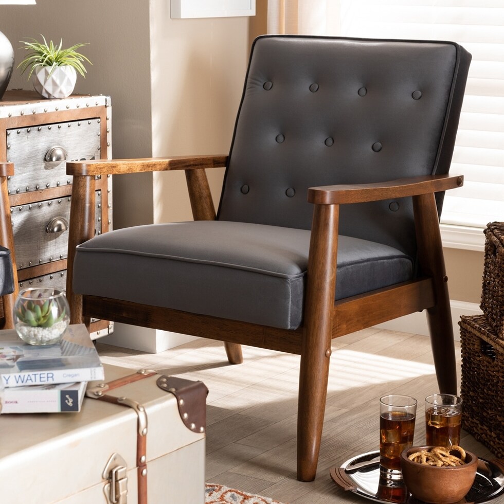 gray accent chair   