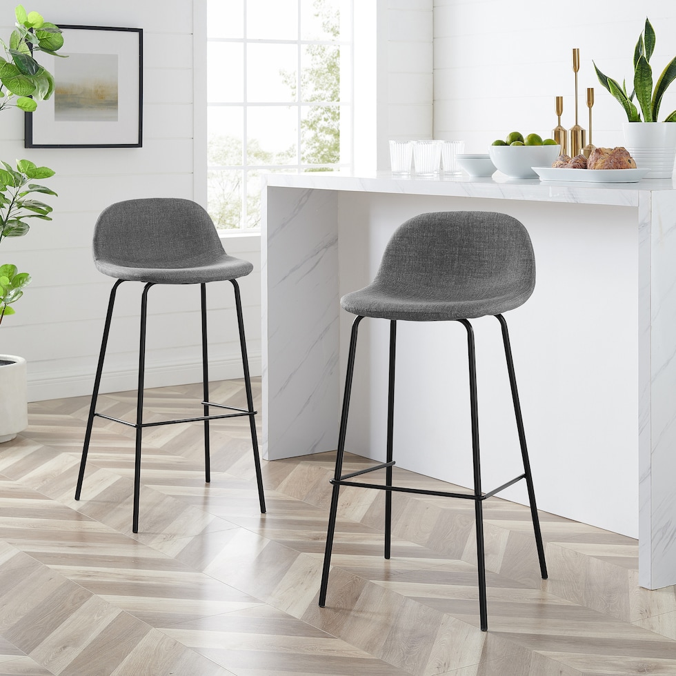 gray bar stool   