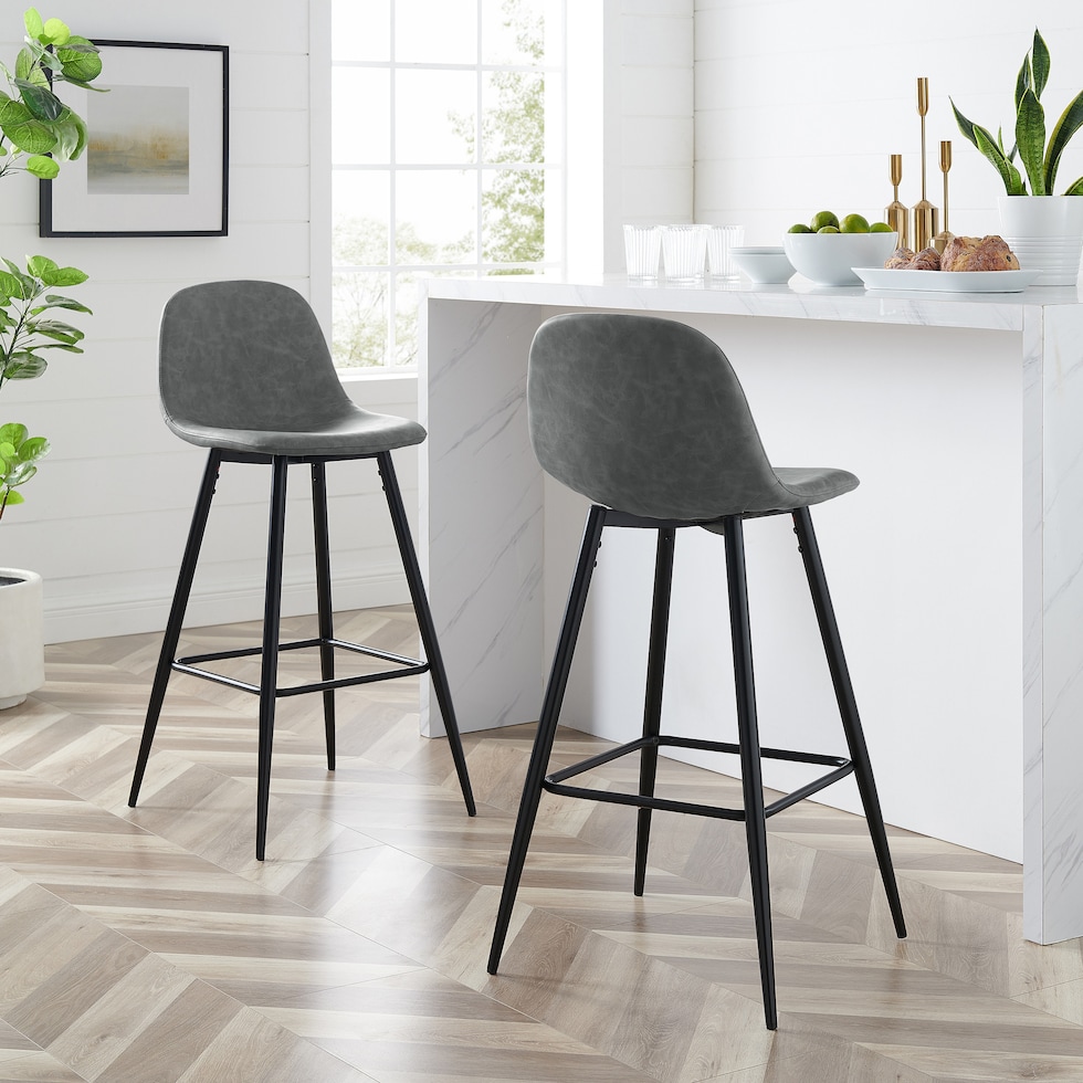 gray bar stools   