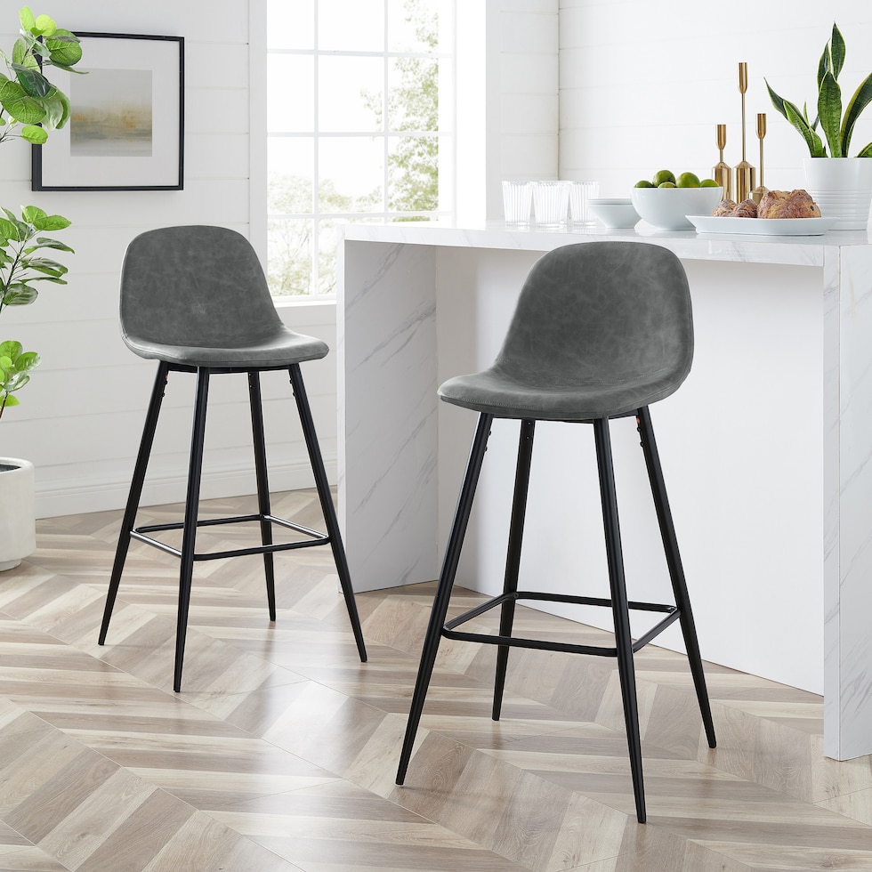 gray bar stools   