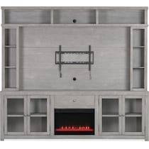 gray entertainment wall unit   