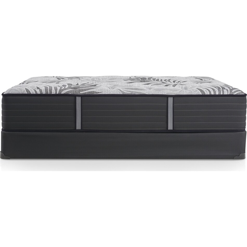 gray full mattress low profile foundation set   