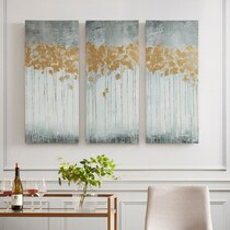 gray gold wall art   