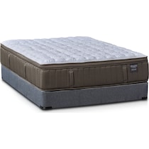 gray king mattress split low profile foundation set   