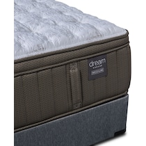 gray king mattress split low profile foundation set   