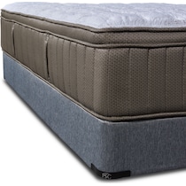 gray king mattress split low profile foundation set   